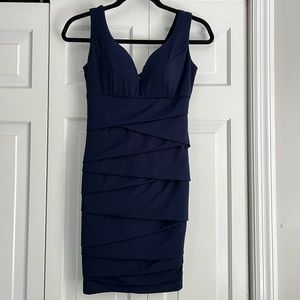 Le Chateau Navy Blue Mini Bodycon Dress